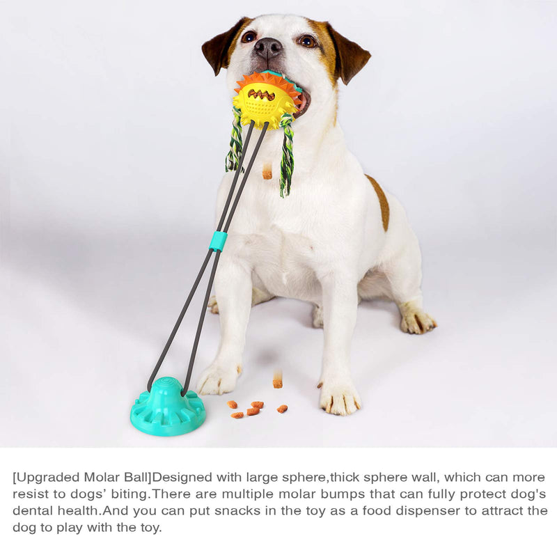 Dog Toys for Boredom Indestructible, Puppy Teething Chew Tug of War Pull Rope Ball Toy, Squeaky Interactive Puzzle Toy for Small Medium Large Multi-colored - PawsPlanet Australia