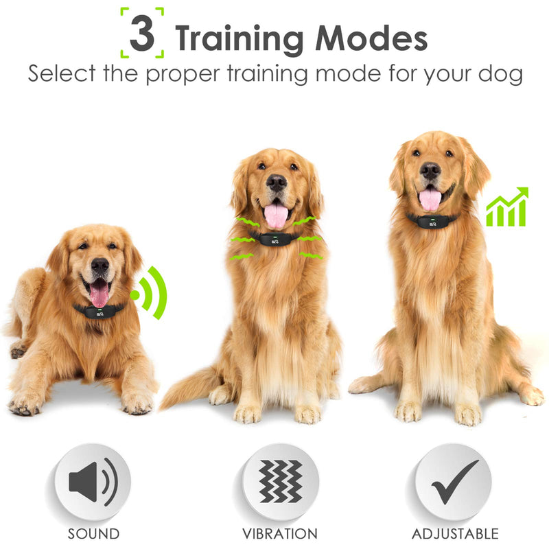 [Australia] - Dog Training Collar - Rechargeable Dog Shock Collar w/3 Training Modes, Beep, Vibration and Shock, Rainproof Training Collar, Up to 1000Ft Remote Range, 0~99 Shock Levels Dog Training Set 