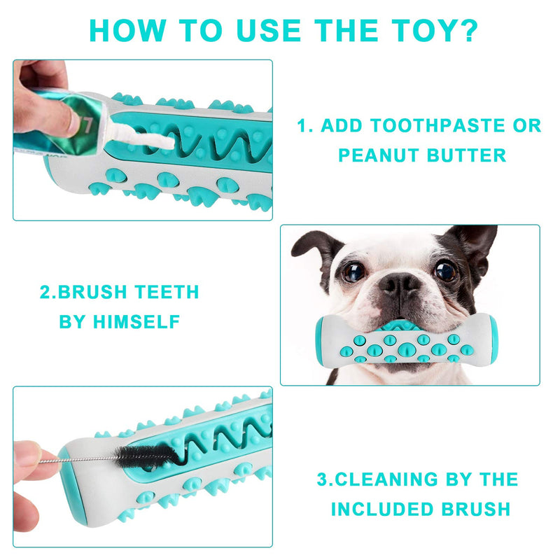 Dog Toothbrush, Dog Toys, Dog Toys Indestructible, Dog Teeth Cleaning Toys, Dog Toothbrush Stick, Puppy Chew Toys, Tough Strong Teething Chew Toy For Medium / Small Dogs (BLUE) - PawsPlanet Australia