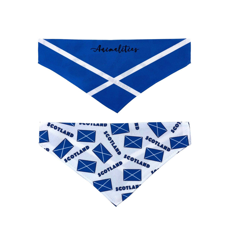 Scottish Flag Double Sided Slip-On Pet Bandana for Dogs, Cats and Rabbits Scottish Flag S - PawsPlanet Australia