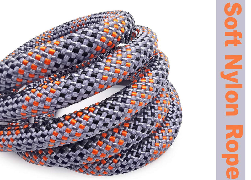 Mycicy Chew Proof Dog Lead,6 Foot Durable Dog Rope Lead for Large Dogs with Unique Pattern and Strong Sturdy Comfortable Handle 1/2"*6ft Silver/orange - PawsPlanet Australia