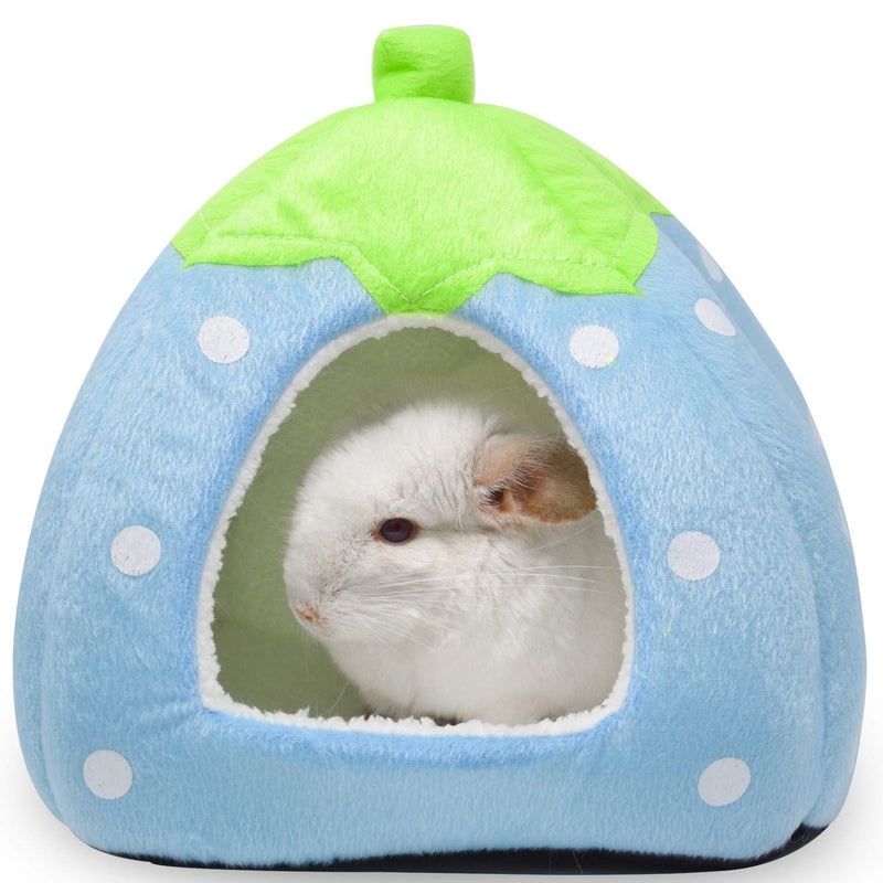 Spring Fever Hamster Guinea Pig Rabbit Dog Cat Chinchilla Hedgehog Bird Small Animal Pet Bed House Hideout Cage Accessorie X-Small A Blue - PawsPlanet Australia