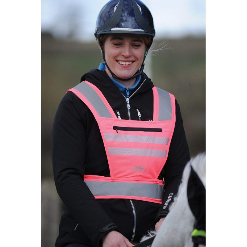 Weatherbeeta Reflective Hi-Vis Adults Harness - Pink XS - PawsPlanet Australia