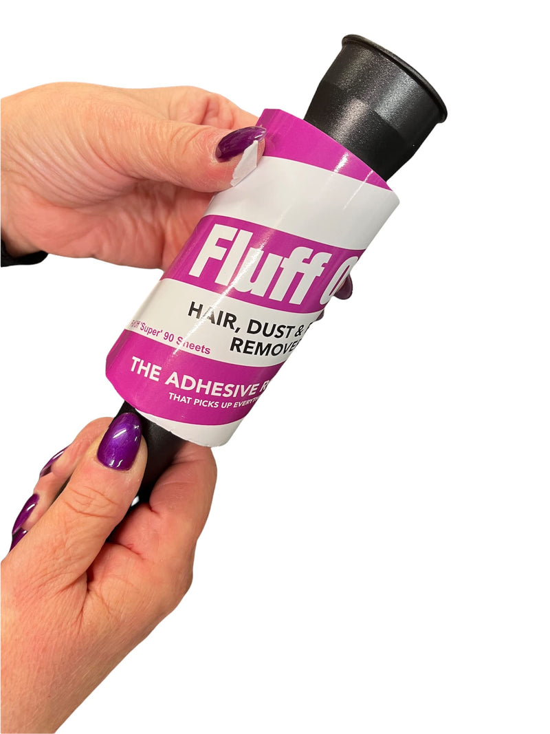 Fluff Off Lint Roller & Refill Set 2 Handles & 6 x 90 Sheet Refills. Removes Pet Hair, Fluff & Dust from Clothes, Upholstery and Carpet - 540 Total Sheets - PawsPlanet Australia