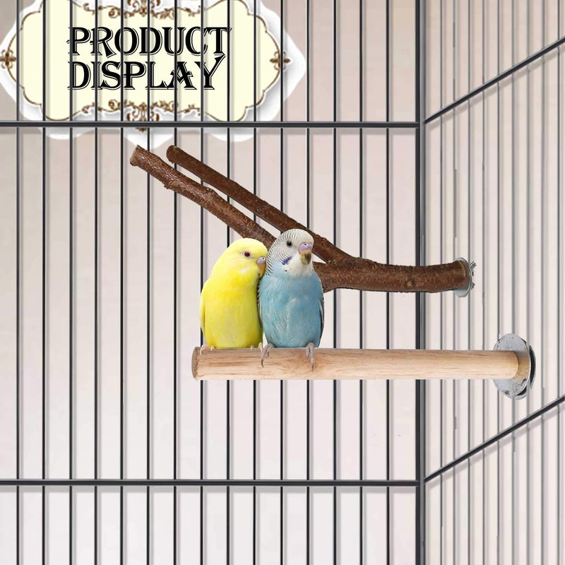 PINVNBY 4Pack Bird Perches Parrot Natural Peach Wood Fork Parakeet Birdcage Paw Climbing Stands Perch Cage Toy Accessories for Conures,Lovebirds,Budgies,Cockatiels and Finches - PawsPlanet Australia