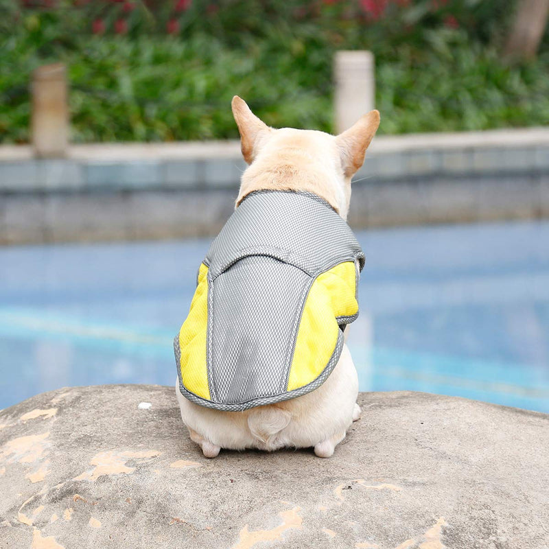 [Australia] - Rantow Dog Cooling Vest Harness Outdoor Puppy Cooler Jacket Reflective Safety Sun-Proof Pet Hunting Coat, Best for Small Medium Large Dogs L(Chest 22.8"-28.4") 