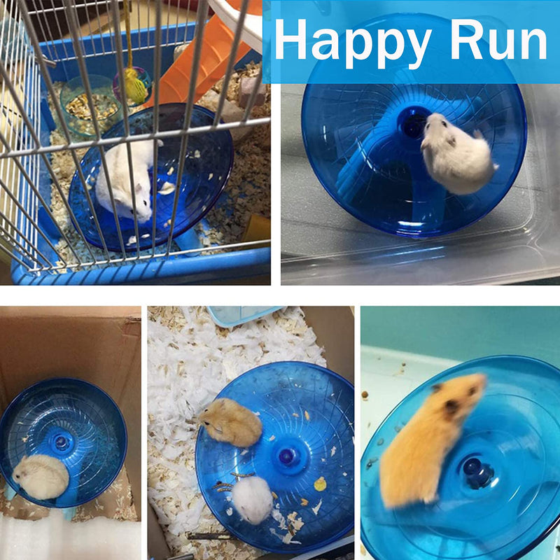HERCOCCI Super-Silent - Hamster Flying Saucer Running Exercise Wheel Small Animal Swing and Hideout House for Dwarf Hamster Gerbil Mouse Gerbil - PawsPlanet Australia
