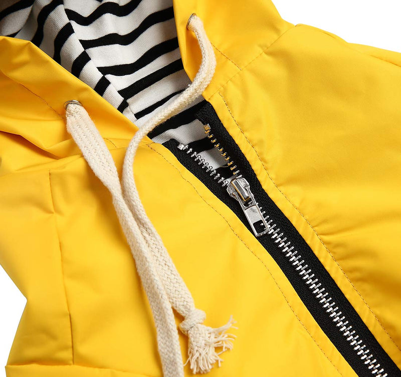 Morezi Dog Zip Up Dog Raincoat With Hood, Rain/Water Resistant, Adjustable Drawstring, Pocket Design, Stylish Premium Dog Raincoats - Size XS to XXL Available - Yellow - M Medium(Bust: 62CM) - PawsPlanet Australia