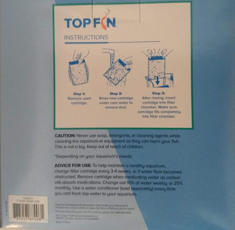 Top Fin Silenstream PF-S Refill for PF10 Power Filters 5.5in x 3.1- (12 Count) 1 Year Supply 1 Pack - PawsPlanet Australia