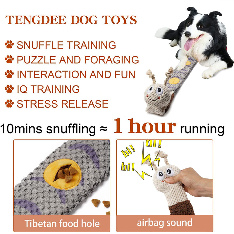 Intelligence toy for dogs, sniffing toy, dog toy snuff, squeaky puppy toy, interactive puzzle toys for dogs, snail animal - PawsPlanet Australia