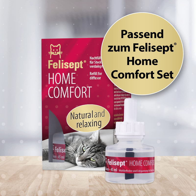 Felisept Home Comfort - The Original - Relaxing Agent Refill Bottle 3 x 45 ml - With Natural Catnip - Wellbeing and Relaxation for Cats - PawsPlanet Australia