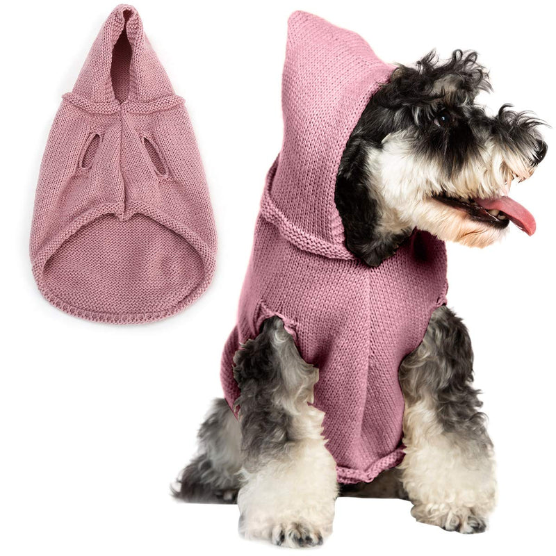 DERCLIVE Pet Dog Warm Jumper, Pet Winter Knitted Sweater Dog Puppy Clothes Hooded Knitwear - PawsPlanet Australia