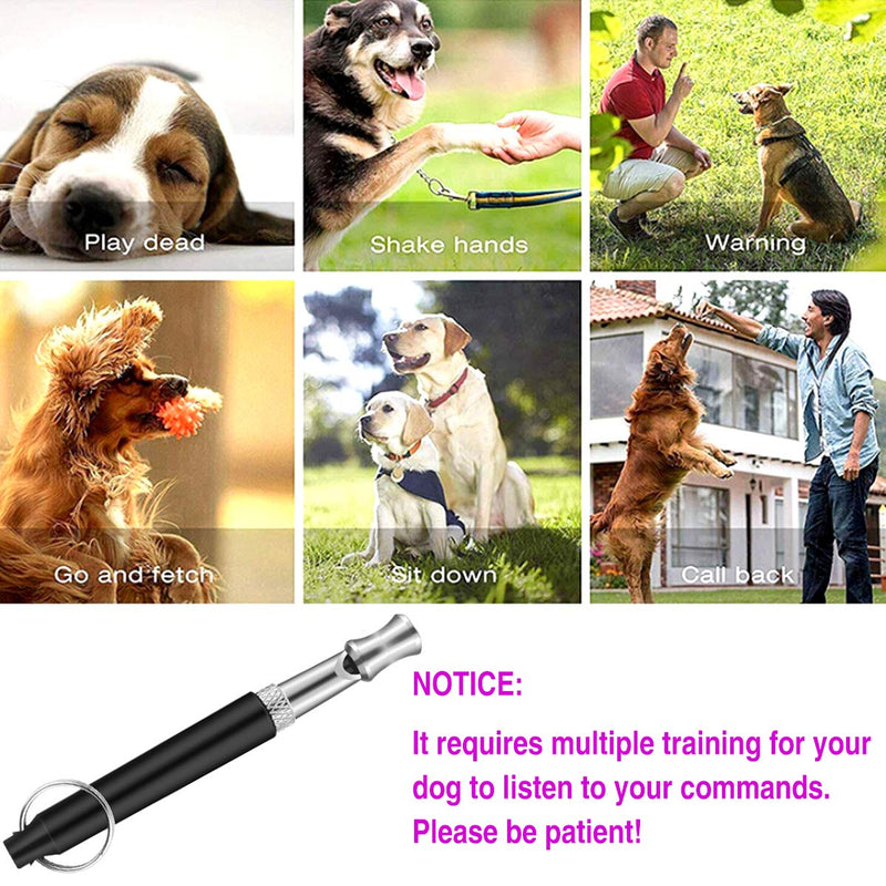ICOUVA Dog Whistle [2 Pack], Professional Ultrasonic Dog Training Whistle With Lanyard Neck Strap Training Assistant for Recall and Barking Control - PawsPlanet Australia