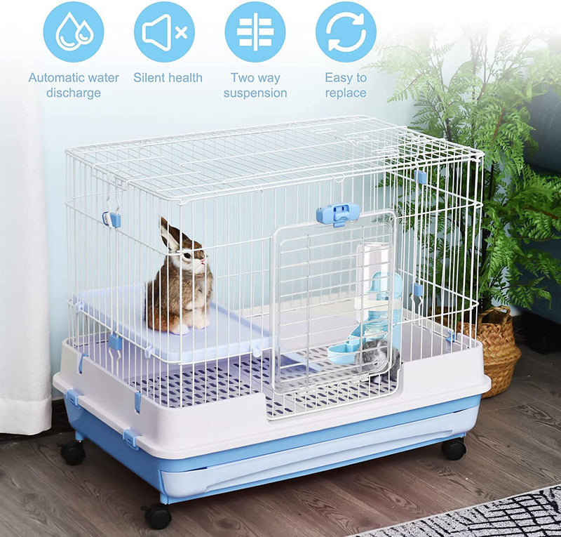 HYKYUN Rabbit Water Bottle No Drip - 500ml Hanging Water Fountain Automatic Dispenser Pet Cage Water Feeder for Bunny Chinchilla Guinea Pig Hedgehog Ferret - PawsPlanet Australia