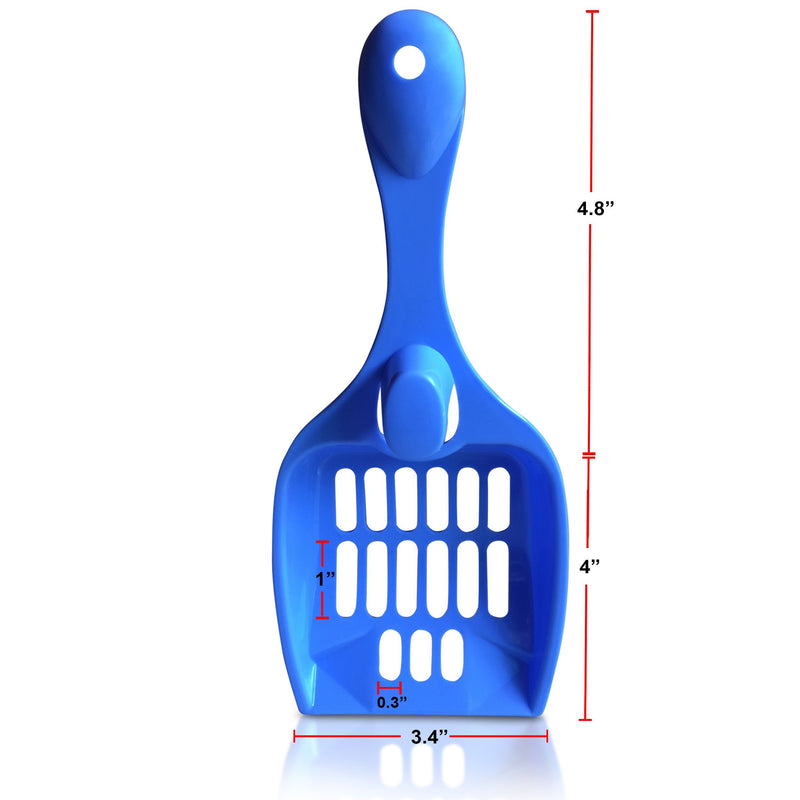 [Australia] - SatisPet Cat Litter Scoop in Blue Best Litter Cleaning Tool - Cat Poop Scooper for Easy Clean Litter Pan - Convenient Scooper for All The Litter Box Helps Reduce The Waste of Litter Standard 