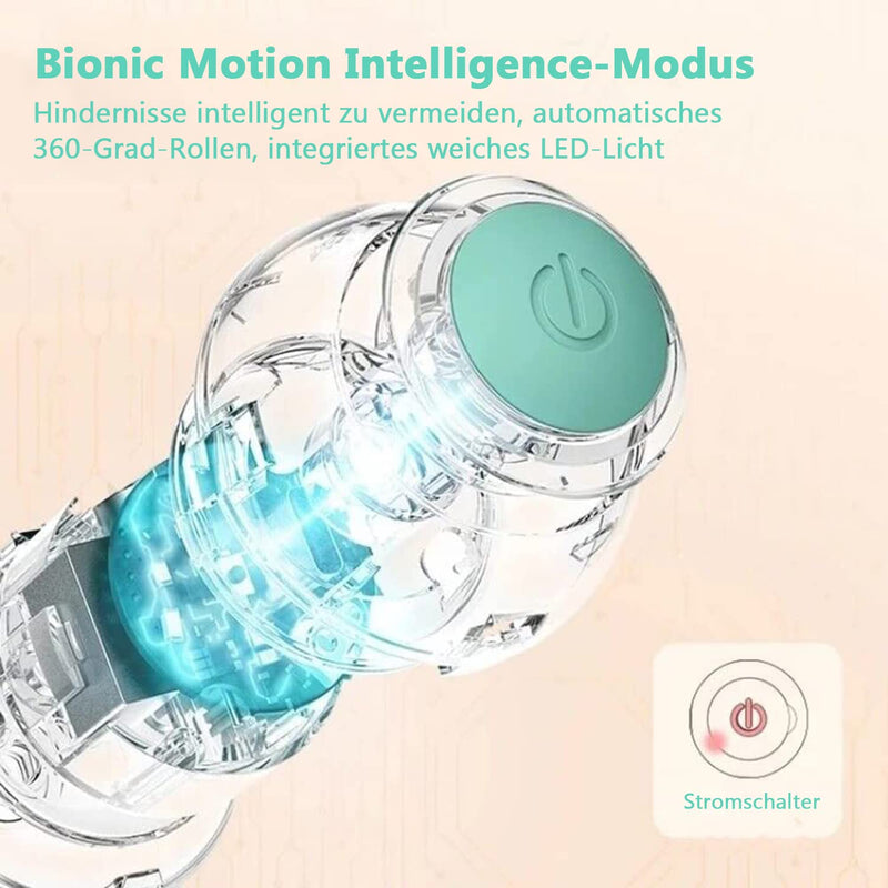 Cat Toy Electric with LED Light Cat Toy Self-employment 360 Degree Ball Interactive Cat Toy Self-Rotating Intelligent USB Rechargeable Cat Toy Ball Blue - PawsPlanet Australia