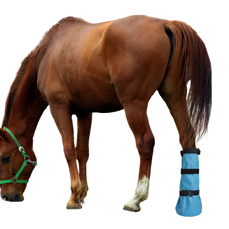 yeezo Hoof Soaking Boot Horse Soaker Hooves Treatment Bag with EVA Pad 1 Pair Blue - PawsPlanet Australia