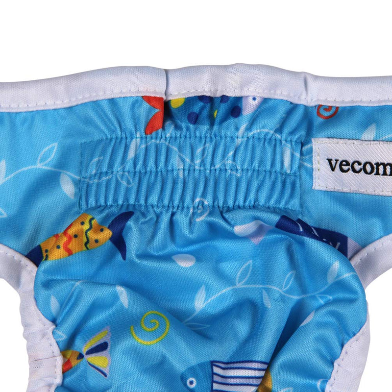 vecomfy Washable Dog Diapers Female for Small Dogs(4 Pack),Premium Reusable Leakproof Puppy Nappies XS 4 Stylish Patterns - PawsPlanet Australia