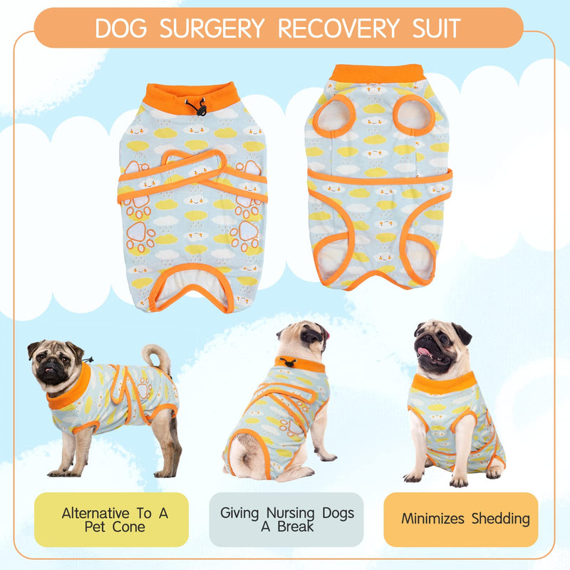 Hjyokuso Post Surgery Recovery Suit for Dogs and Cats, Surgical Recovery for Female Male Abdominal Wounds, Spay or Skin Diseases, Cone E-Collar Alternatives (Blue, XXL) Blue - PawsPlanet Australia