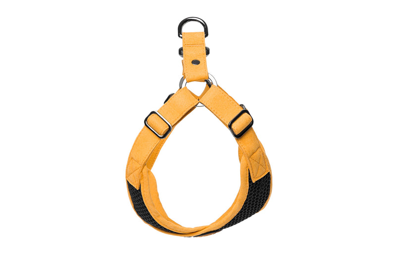 Gooby - Active X Step-in Harness, Choke Free Small Dog Harness with Synthetic Lambskin Soft Strap Large chest (16.5-21 Inch) Orange - PawsPlanet Australia