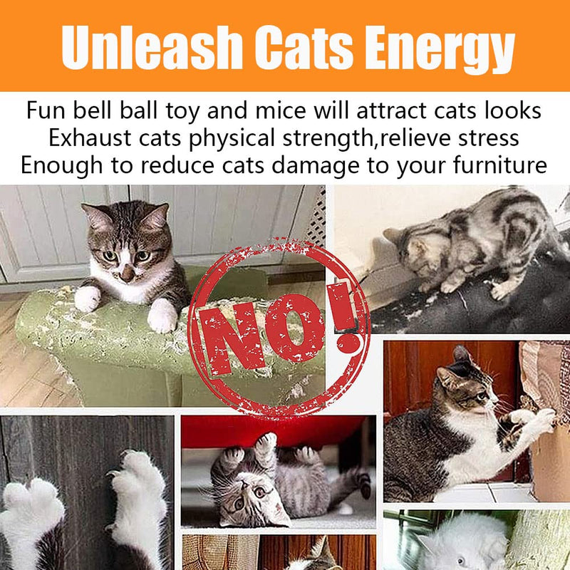 Cat Toy Set with Cat Tunnel Interactive Cat Toy for Kittens (22 Pieces) I-Shape - PawsPlanet Australia