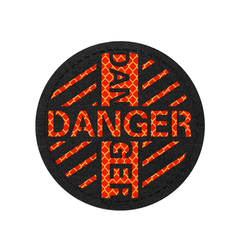 OneTigris Pack of 4 Dog Patches Orange/Black, Hi-Vis Reflective Material Laser Cut Design Patch Suitable for Dog Harnesses - PawsPlanet Australia