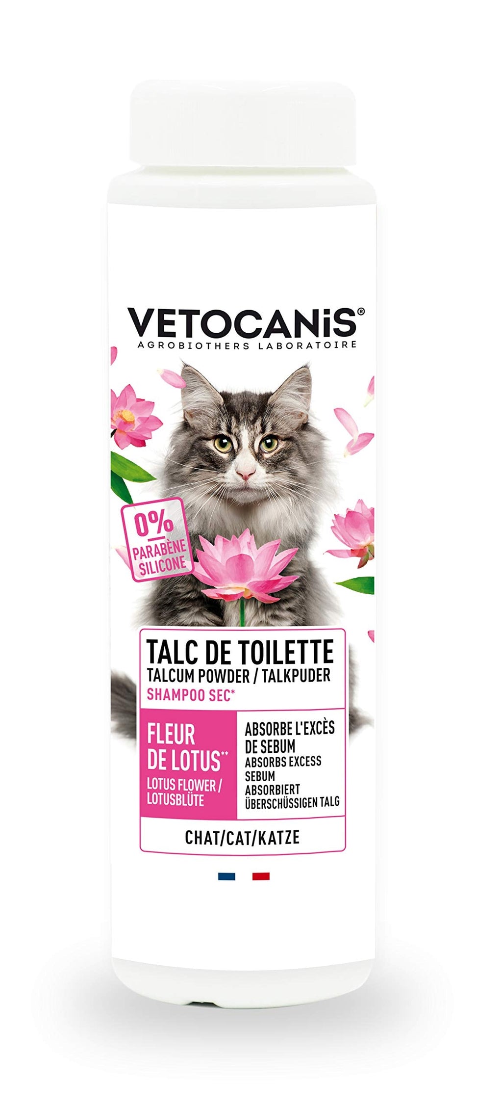 Vetocanis Dry Shampoo Powder Leave-In Cat Shampoo High Absorbency Light Fragrance 150g Cat Shampoo - PawsPlanet Australia