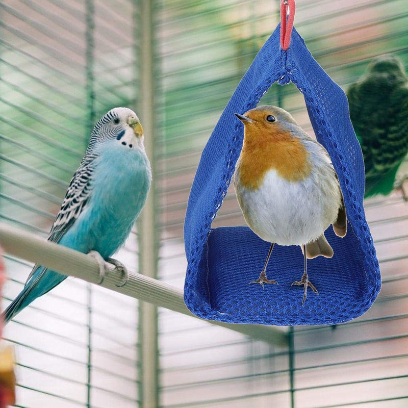 ViaGasaFamido Bird Hammock, Summer Breathable Mesh Pet Bird Parrot Nest Hammock Bed Hamster House Hanging Cage Toy for Budgies Eclectus Parakeet Cockatiels Lovebird Sugar Glider(Blue) Blue - PawsPlanet Australia