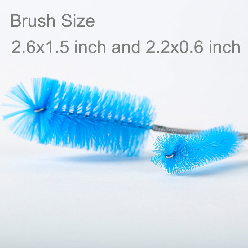 Aquarium Filter Brush Set, Flexible Double Ended Bristles Hose Pipe Cleaner with Stainless Steel Long Tube Cleaning Brush and 10 Pcs Different Sizes Bristles Brushes for Fish Tank or Home Kitchen - PawsPlanet Australia