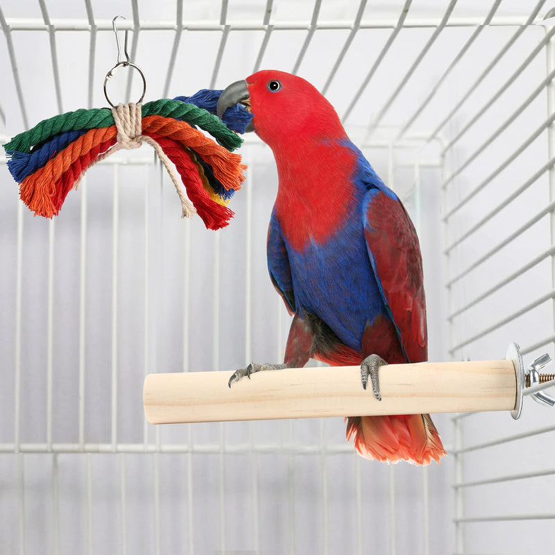13 PCS Bird Parrot Toys, Bird Cage Swing Toys, Colorful Hanging Bell Chewing Climbing Ladder Toys for Parakeet, Conure, Cockatiel, Finches, Love Birds - PawsPlanet Australia