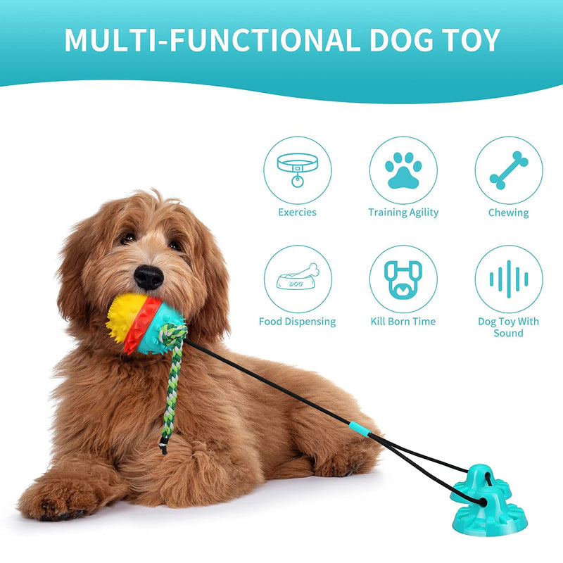 Dog Toys for Aggressive Chewers Large Breed Suction Cup Dog Toy for Dog Tug Toy Interactive Dog Toys Indestructible Dog Puzzle Toys - PawsPlanet Australia
