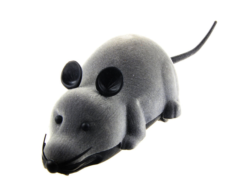 [Australia] - Digital baby Novelty Funny RC Wireless Remote Control Rat Mouse Toy for Cat Dog Pet Black,Gray,Brown One size Grey 