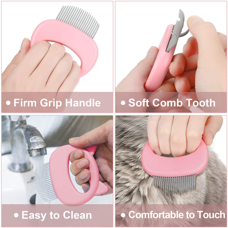 2 Pieces Cat Comb Pet Massage Comb Cat Shell Comb Cat Grooming and Painless Deshedding Matted Tangled Hair for Cats and Dogs - PawsPlanet Australia