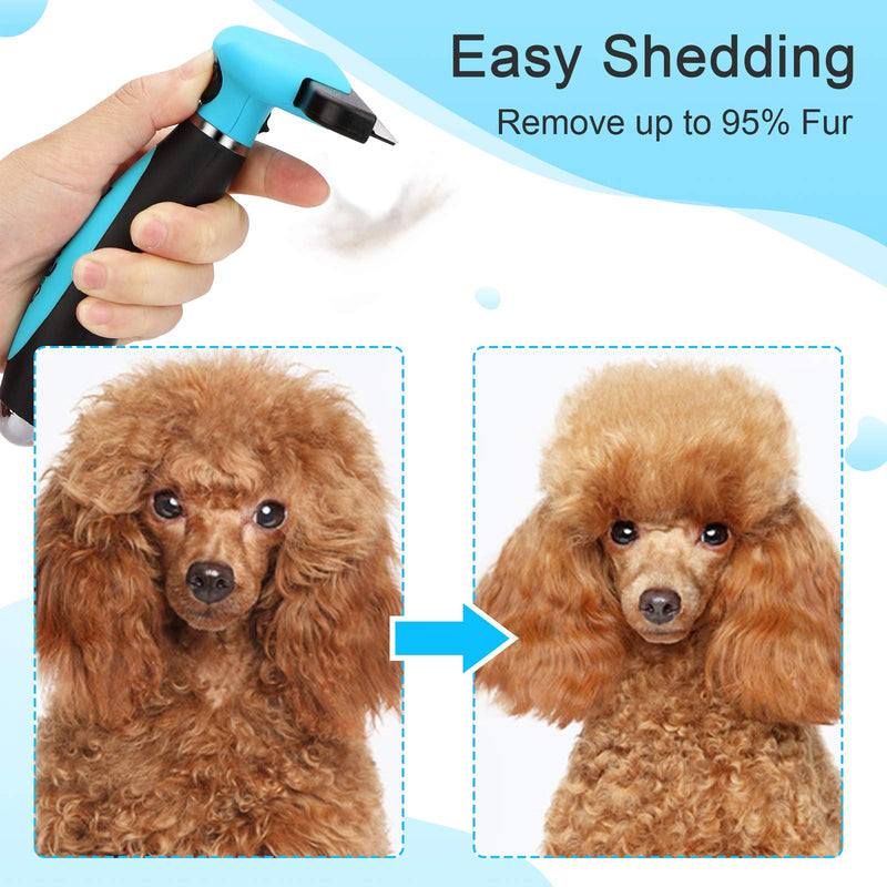 Dog Brush for Shedding, Docatgo Deshedding Rakes Tool & Grooming Brush for Dogs,Cats Hair Remover Stripping Magic Fur Combs Kitten Puppy Dematting Products Kit for Long Short Haired Dogs Cats - PawsPlanet Australia