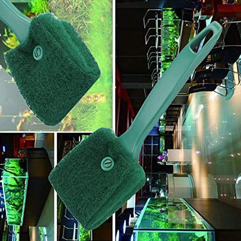 [Australia] - Ailinda Double-Sided Fish Tank Aquarium Cleaning Sponge Brush Green 