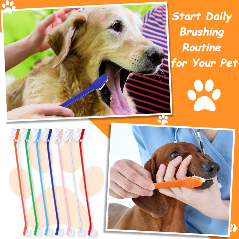 70 Pieces Dog Tooth Brush PET Toothbrush Soft Grooming Dogs Toothbrush Dog Double Sided Toothbrush Puppy Long Handle Tooth Brush for Large and Small Teeth Cleaning Dental Oral Care (Colorful) Colorful - PawsPlanet Australia