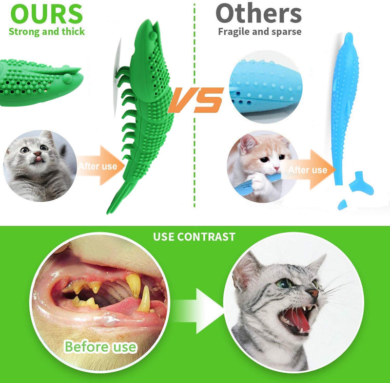 [Australia] - Adusa Interactive Cat Toys Catnip Toys Cat Toothbrush Chew Toys,100% Natural Rubber Bite Resistance Catnip Cat Treat Toys,Crayfish Shape Cats Teeth Cleaning Dental Care Toys 