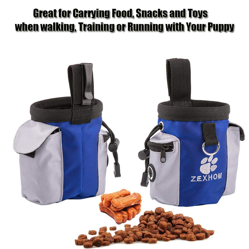 [Australia] - ZEXHOM Dog Treat Pouch, Portable Dog Training Bag with Belt Clip, Drawstring Design Training Pouch with Dog Bag Dispenser, Perfect Food Snack Storage Holder for Puppy Training and Walking 