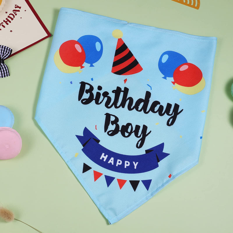 KINBOM Dog Birthday Bandana Girl, Cute Dog Bandana Dog Bibs Pet Bibs Dog Triangle Scarf Pet Triangle Scarf Puppy Pet Dog Birthday Party Supplies for Small, Medium, Large Dog Puppy Birthdays (Blue) blue - PawsPlanet Australia