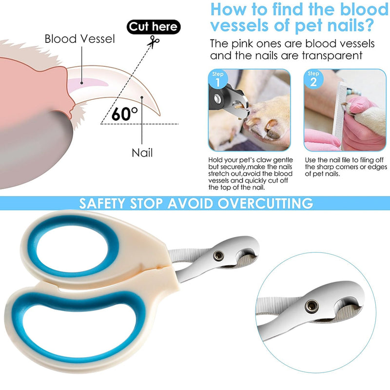 Professional Cat Claw Scissors Stainless Steel Cat Nail Scissors Claw Scissors Durable Cat Claw Cutter Cat Nail Clipper Nail Clippers for Cats for Small Dogs Puppies Cats Rabbits - PawsPlanet Australia