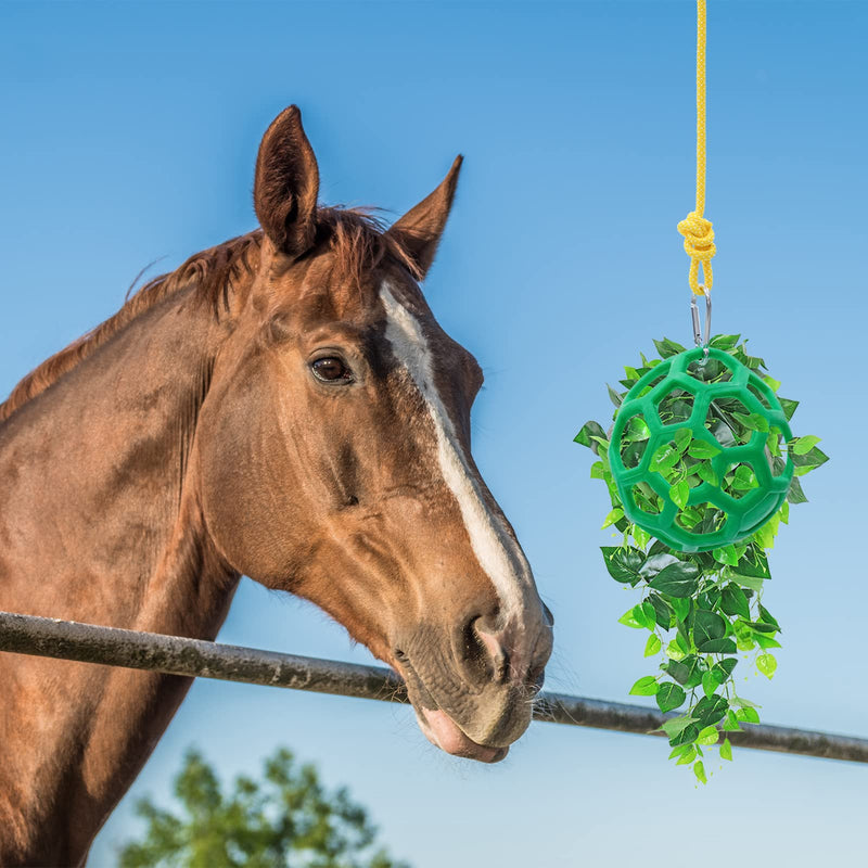 3pcs Horse Treat Ball Hay Feeder Toy Hay Ball Hanging Feeding Toy for Horse Goat Sheep Stable Stall Rest Relieve Stress One Pack - PawsPlanet Australia