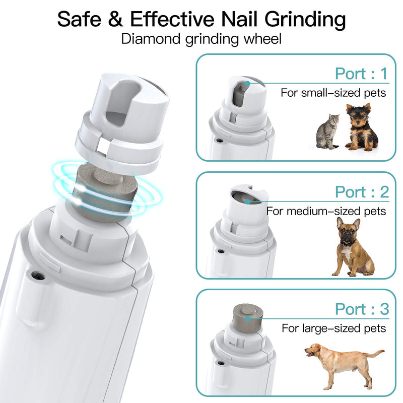 JOEJOY Dog Cat Nail Clippers and Grinder Set, with Ultra Bright LED Light Nail Collector Rechargeable Low Noise Pet Nail Trimmer Paws Grooming for Small Medium Large Breed Dogs and Cats - PawsPlanet Australia