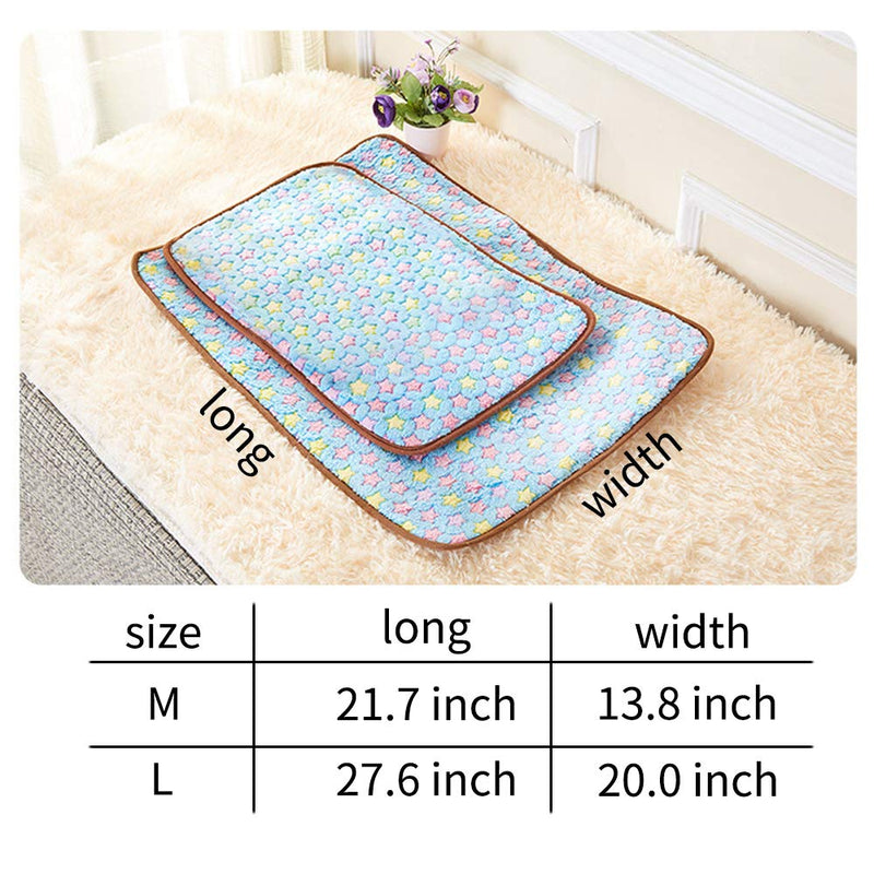 Pet Sleep Mat, Dog kennel Mat and Cooling Mat Puppy Summer Cool & Warm Dual Cushion Dogs Crate Pad Cat Bed Mattress Crates Mat (M, Blue) M - PawsPlanet Australia