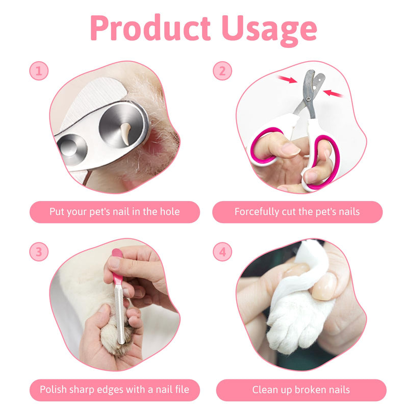 Cat Claw Trimmer Rustproof Grooming Two Sizes with Free File Claw Trimmer for Dogs Claws Small Animals Easy to Use for Beginners - PawsPlanet Australia