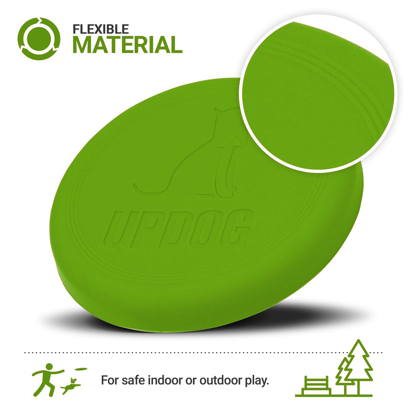 Dog Frisbee | Made in USA | UpDog Products Small 6-Inch Flying Disc for Dogs Green - PawsPlanet Australia
