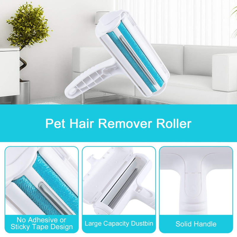 yipin Pet Hair Remover Roller, Reusable Animal Hair Removal Brush for Dogs and Cats, Easy to Self Clean the Pet Fur from Carpet, Furniture, Rugs, Laundry, Clothes and bedding, Sofa blue - PawsPlanet Australia