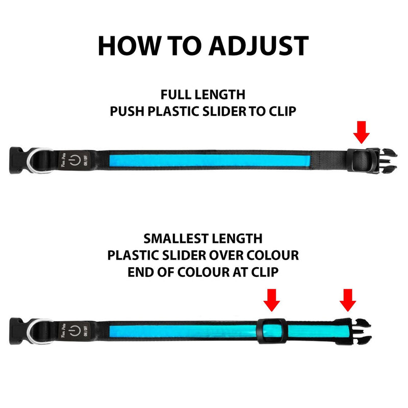 Super Bright USB Rechargeable LED Dog Safety Collar - Great Visibility & Improved Safety - 7 Colours, 5 Sizes (Black & White, X-Small) X-Small ( 20cm - 30cm / 7.87" - 11.8" ) Black & White - PawsPlanet Australia