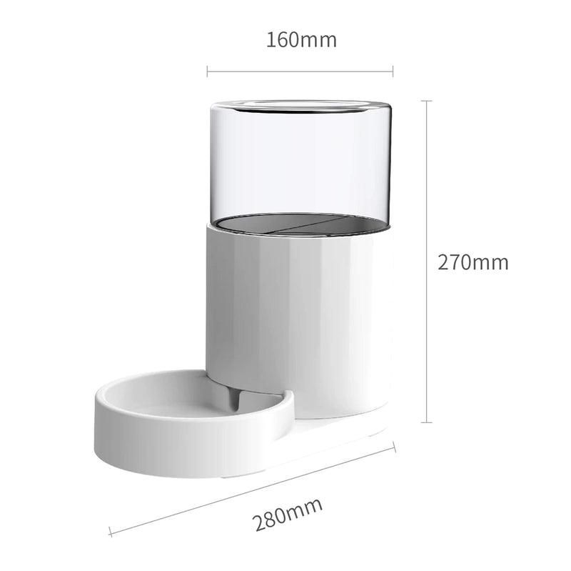 JUNSPOW Pet Water Dispenser 2.5L Large Capacity Automatic Water Dispenser, Medium and Small dag,Cats pet Bottles Clear White - PawsPlanet Australia