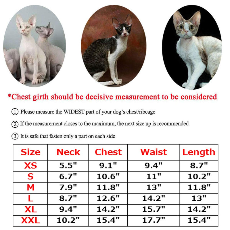 [Australia] - Bonaweite Hairless Cats Sweatshirt Turtleneck Vest, Breathable Adorable Cat Wear Shirt Clothes, Cat's Pajamas Jumpsuit for Sphynx, Cornish Rex, Devon Rex, Peterbald M 