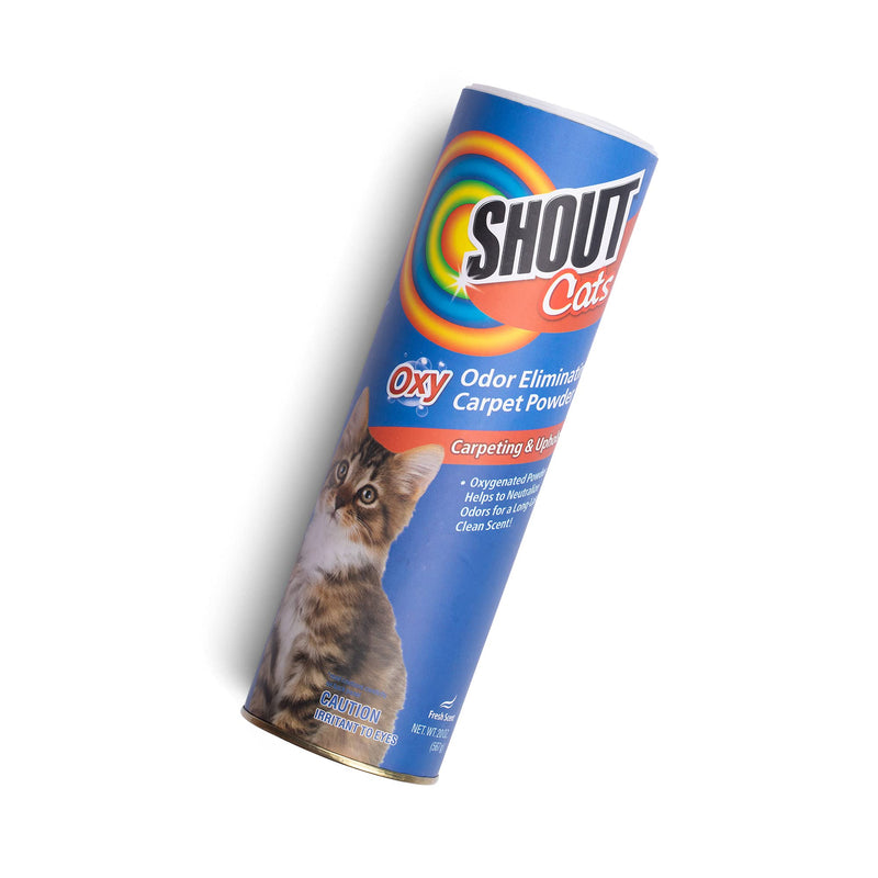 SHOUT for Cats Turbo Oxy Stain & Odor Remover - Eliminates Pet Stains from Carpet & Surfaces - Effective Way to Remove Puppy & Dog Odors and Stains from Carpets & Rugs - Stain & Odor Eliminator Carpet Powder - PawsPlanet Australia